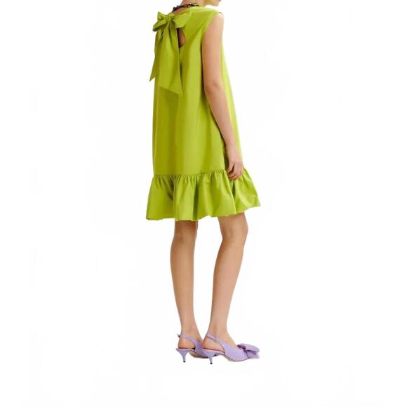 NEW ESSENTIEL ANTWERP hibernate ruffle mini dress in citronella - Picture 4 of 5